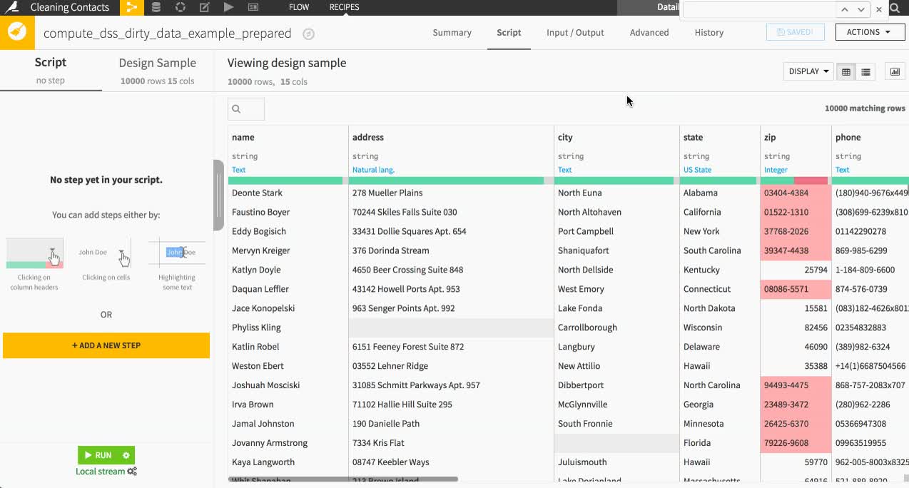 Applying Prepare Steps to Multiple Columns — Dataiku Knowledge Base
